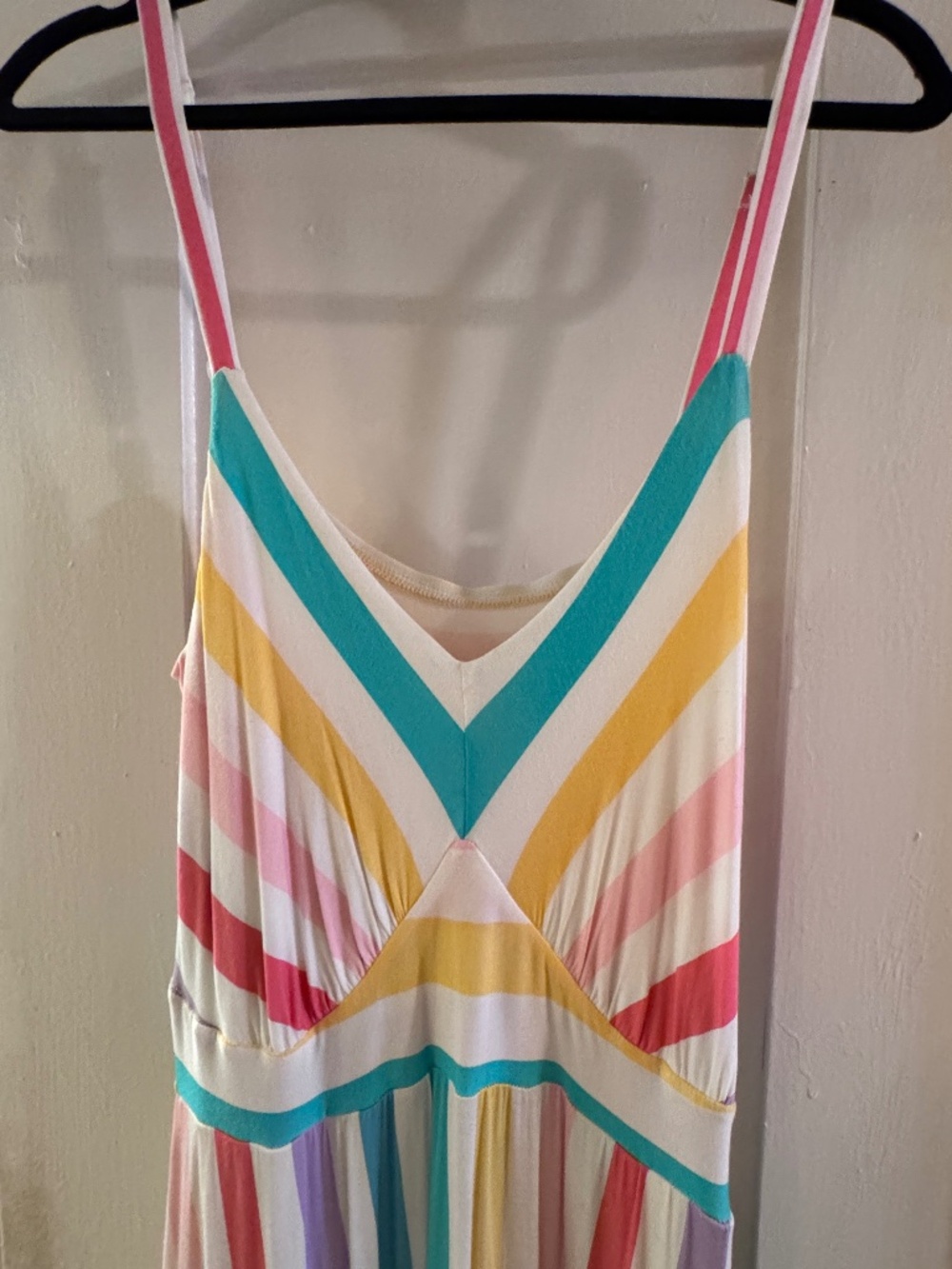 Torrid - Pastel Striped Super Soft Jersey Knit Tiered Maxi Dress (14/16) - Picture 3 of 7